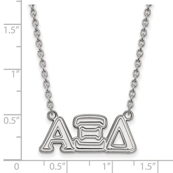Sterling Silver Alpha Xi Delta Medium Necklace - Picture 2 of 6